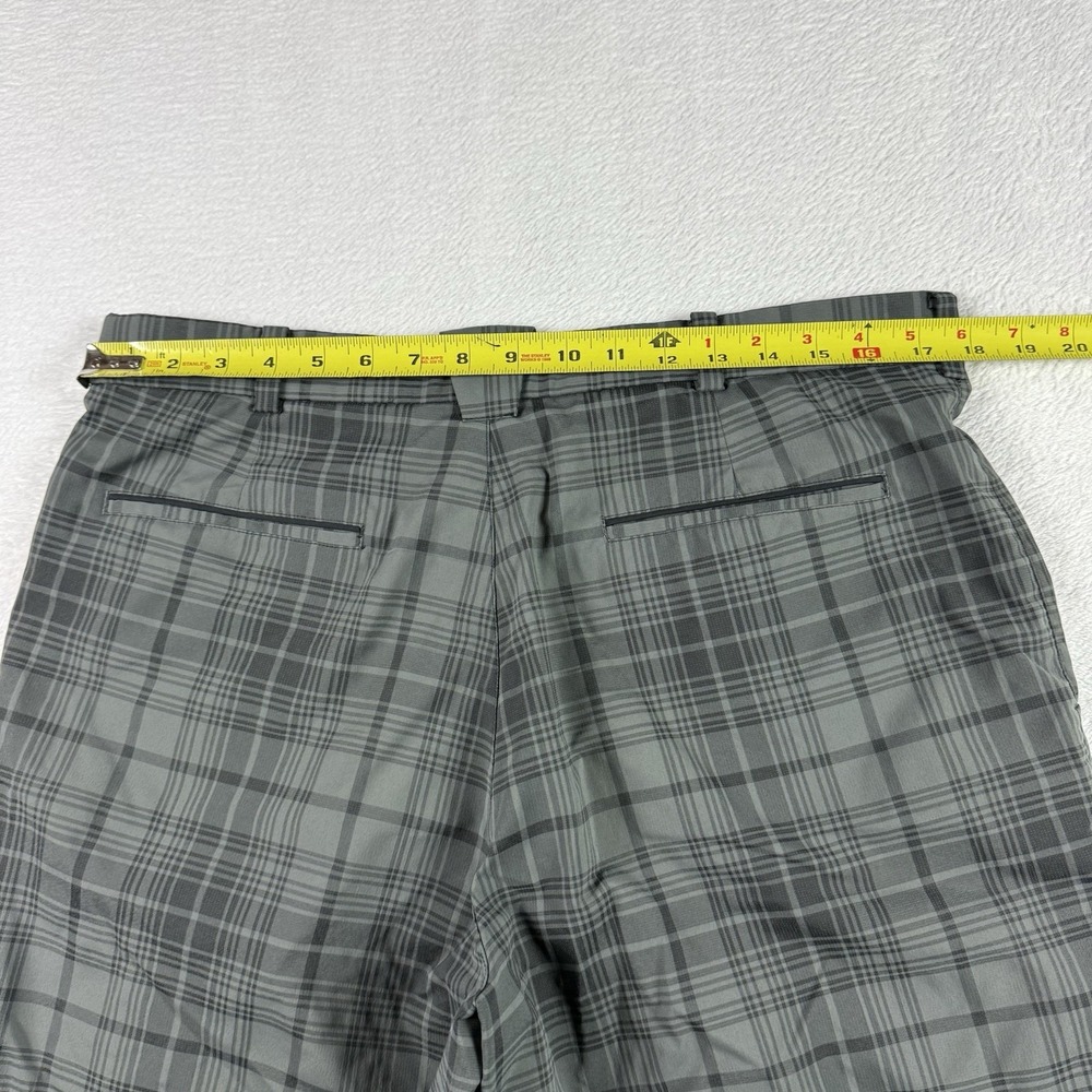 Nike Golf Tour Performance Shorts Mens 34x12 Gray Plaid Dri-Fit Tech Chino - Picture 6 of 9